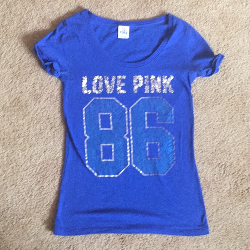 Vintage Victoria’s Secret pink blue sparkly shirt sz small